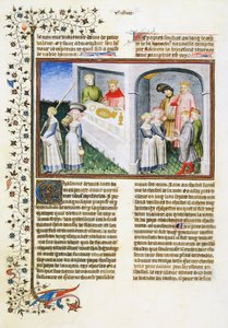 Madonna Dianora promises herself to Messer Ansaldo for garden; Messer Ansaldo employs necromancer and gives her garden; Madonna Dianora tells her husband Gilberto of her promise and he forgives her