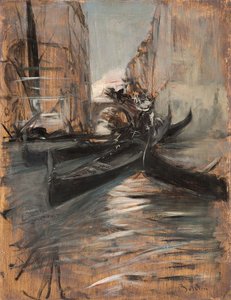 Canal with Gondolas, Venice, Italy