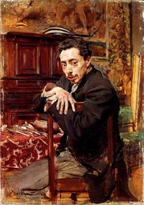 Portrait of the painter Joaquin Araujo Ruano. Painting by Giovanni Boldini circa 1889