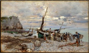 The Return of the Fishing Boats, Étretat