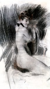 Woman Sitting by Giovanni Boldini