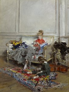 Young Woman Crocheting