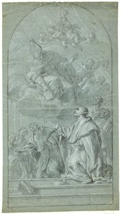 Augustinian monks receiving the rule of their order from St Augustine by Giovanni Bonati