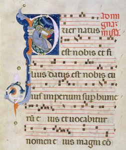 Ms 561 Page with Historiated Initial 