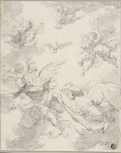The Holy Ghost and Angels by Giovanni Domenico Ferretti