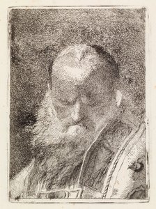 A Bishop (Head of an Old Man) by Giovanni Domenico Tiepolo
