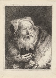 Elderly Man with a Bracelet, from the Raccolta di Teste (Collection of Heads) by Giovanni Domenico Tiepolo