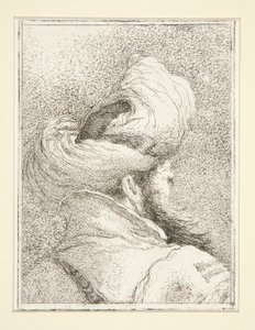 Head of a Turk, from the series Collection of Heads, Book Two by Giovanni Domenico Tiepolo