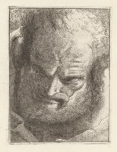 Old Man Looking Downwards, from the Collection of Heads by Giovanni Domenico Tiepolo