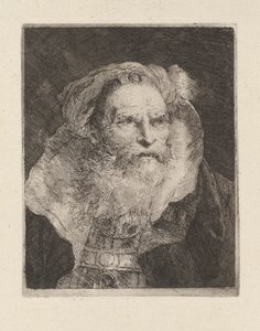 Old Man Meditating, from the Collection of Heads by Giovanni Domenico Tiepolo