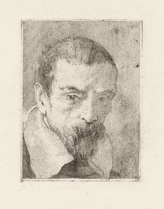 Old Man with a Beard and a Bare Head, from the Collection of Heads by Giovanni Domenico Tiepolo