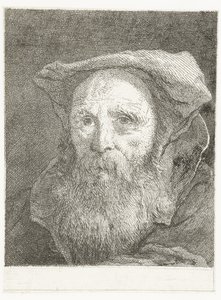 Old Man with Beard and Beret (series title: Collection of Heads)