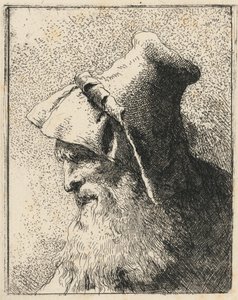 Profile of an Old Man with a Beard by Giovanni Domenico Tiepolo