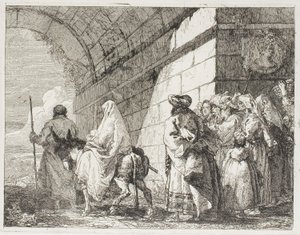 The Holy Family Leaving by a City Gate, Plate Seven from The Flight into Egypt