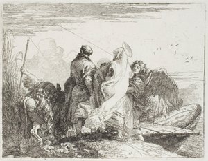 The Holy Family Stepping Off the Bank, plate fifteen from The Flight into Egypt