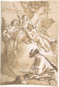 The Three Angels Appearing to Abraham by the Oaks of Mamre by Giovanni Domenico Tiepolo