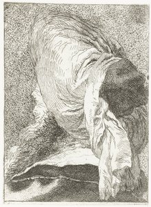 Turkish Man with Turned Head and Turban by Giovanni Domenico Tiepolo