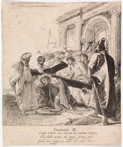 Via Crucis - Station III. Jesus Falls for the First Time by Giovanni Domenico Tiepolo