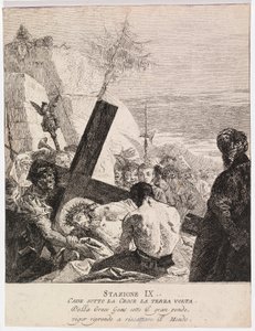 Via Crucis - Station IX. Jesus Falls for the Third Time by Giovanni Domenico Tiepolo