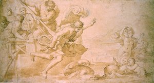 Arion and the Dolphins by Giovanni Francesco Romanelli