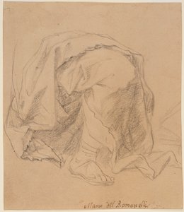 Study of Drapery by Giovanni Francesco (1610 62) Romanelli