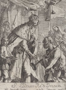 Saint Louis Giving Alms to the Poor by Giovanni Francesco Braccioli