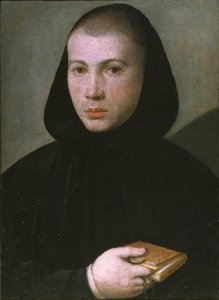 Portrait of a young Benedictine monk, First Half of 16th century by Giovanni Francesco Caroto