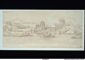 Landscape with Castle by Giovanni Francesco Grimaldi