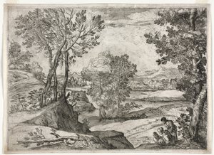 Landscape with a Family by Giovanni Francesco Grimaldi