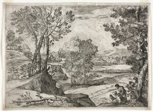 Landscape with a Family by Giovanni Francesco Grimaldi