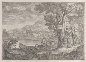 Landscape with the flight into Egypt, 1626-80