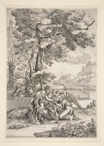 Rest on the Flight into Egypt by Giovanni Francesco Grimaldi
