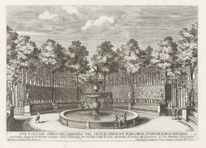 Fountain in the Villa Borghese in Rome by Giovanni Francesco Venturini