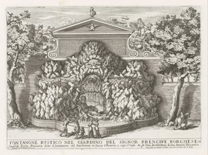 Fountain in the Villa Borghese in Rome by Giovanni Francesco Venturini