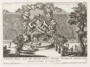 Fountain with a Papal Coat of Arms, Two Tritons, and Dolphins by Giovanni Francesco Venturini