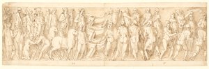 The Sarmatians Surrender; Germans are Led Across the Danube; Germans Being Accused by Sarmatians Before Marcus Aurelius; Beginning of a Beheading Scene