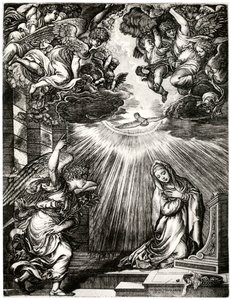 Annunciation by Giovanni Jacopo Caraglio