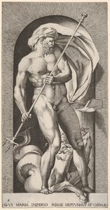 Neptune Standing in a Niche Holding a Trident by Giovanni Jacopo Caraglio