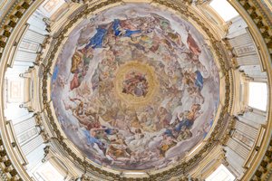 Dome of the Naples Cathedral, Naples, Italy
