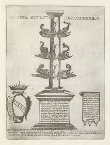 Colonna rostrata (Modern and Ancient Monuments and Buildings in Rome) by Giovanni Maggi