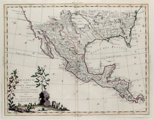 Mexico or New Spain Containing New Mexico, California with a Portion of Adjacent Countries, from Tome IV of the New Atlas, Engraved by G. Zuliani by Giovanni Marco Pitteri