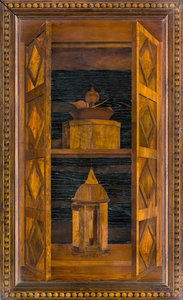 Lignaean Canonical Choir, Inlaid by Giovanni Maria Platina (1484), Upper Stall