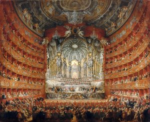 Musical feast given by the cardinal de La Rochefoucauld in the Teatro Argentina in Rome in 1747 by Giovanni Paolo Pannini