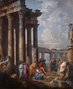 St Paul at Malta, Grasping the Viper