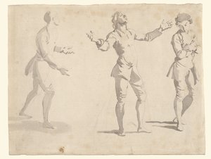 Three Figure Studies by Giovanni Paolo Panini