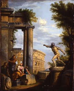 Capricci of Classical Ruins with Philosophers Discoursing by Giovanni Paolo Pannini