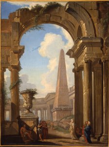Capricci of Roman Ruins with Figures