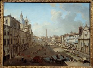 Piazza Navona in Rome by Giovanni Paolo Pannini