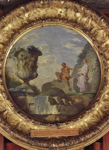 Ruins with Two Men by Giovanni Paolo Pannini