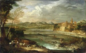 The Valley of Trebbia with the Castle of Rivalta by Giovanni Paolo Pannini